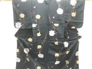 大正ロマン　カーネーション模様織り出し着物